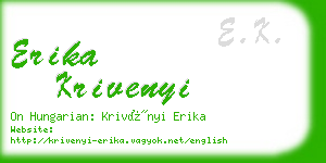 erika krivenyi business card